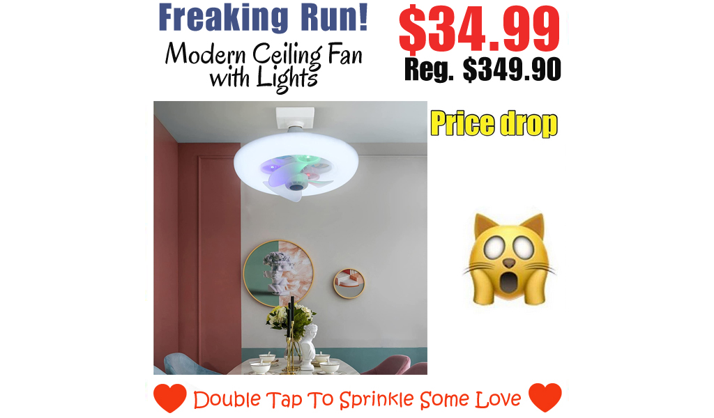 Modern Ceiling Fan with Lights Only $34.99 Shipped on Amazon (Regularly $349.90)