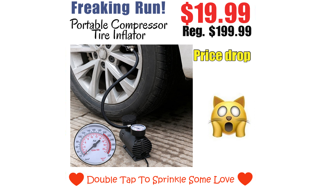 Portable Compressor Tire Inflator Only $19.99 Shipped on Amazon (Regularly $199.99)