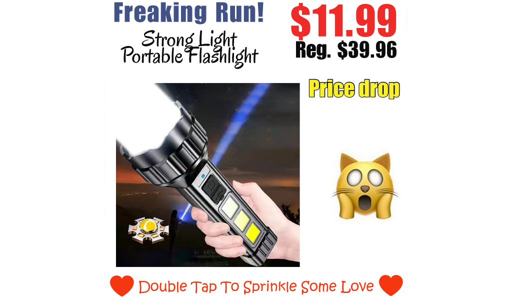 Strong Light Portable Flashlight Only $11.99 Shipped on Amazon (Regularly $39.96)