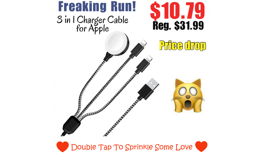 3 in 1 Charger Cable for Apple Only $10.79 Shipped on Amazon (Regularly $31.99)