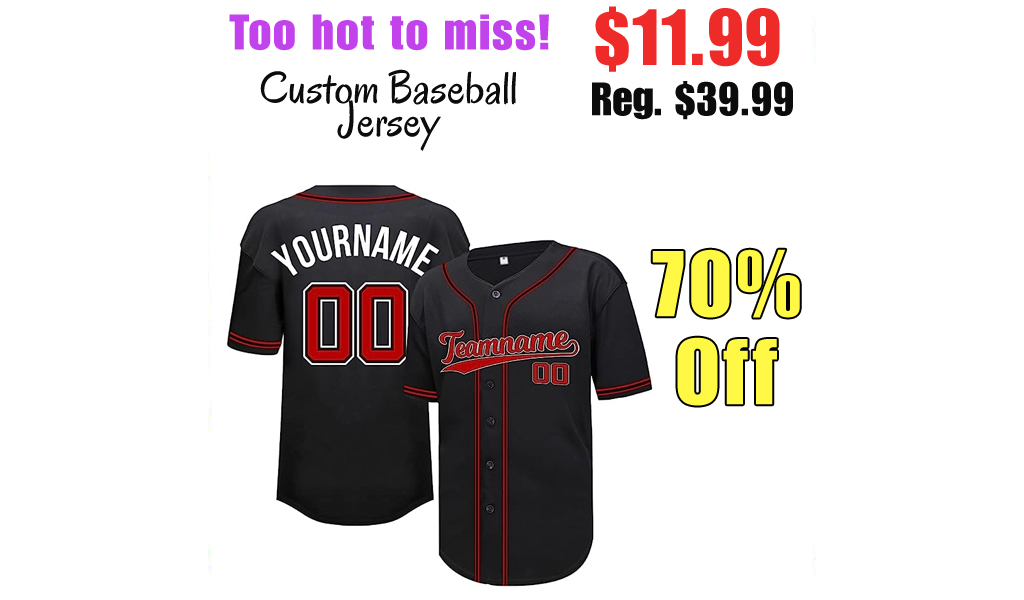 Custom Baseball Jersey Only $11.99 Shipped on Amazon (Regularly $39.99)