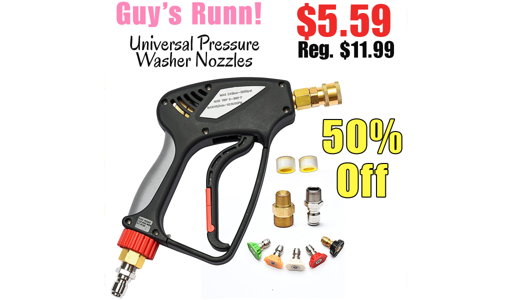 Universal Pressure Washer Nozzles Only $5.59 Shipped on Amazon (Regularly $11.99)