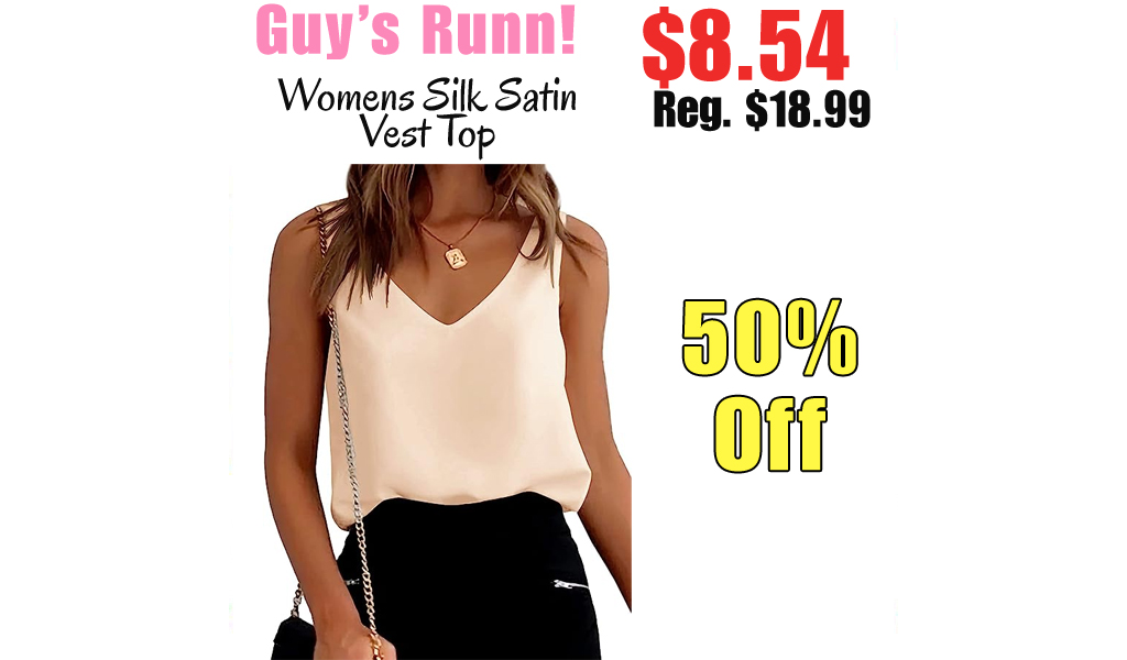 Womens Silk Satin Vest Top Only $8.54 Shipped on Amazon (Regularly $18.99)