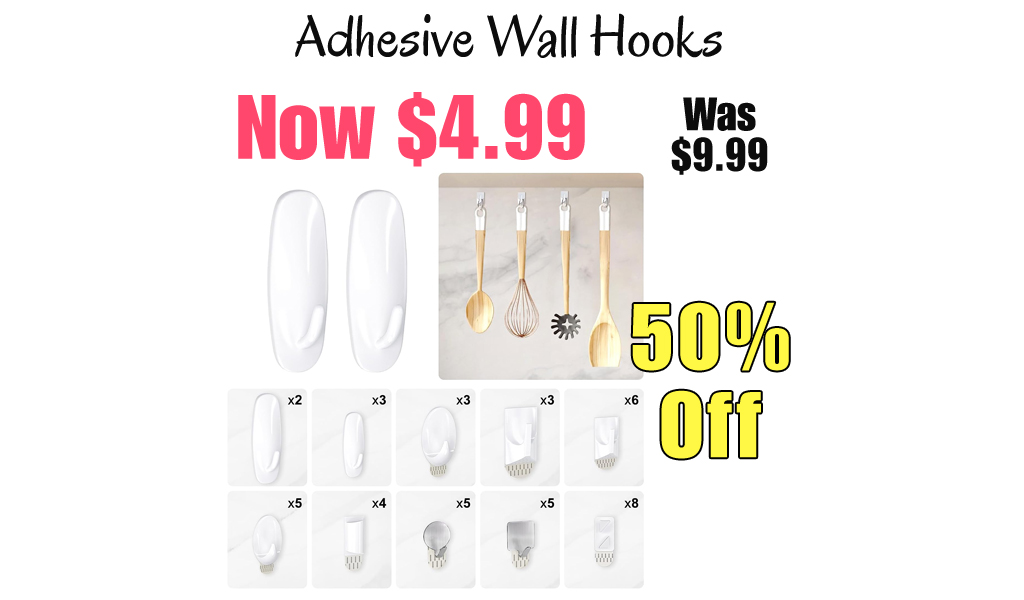 Adhesive Wall Hooks Only $4.99 Shipped on Amazon (Regularly $9.99)