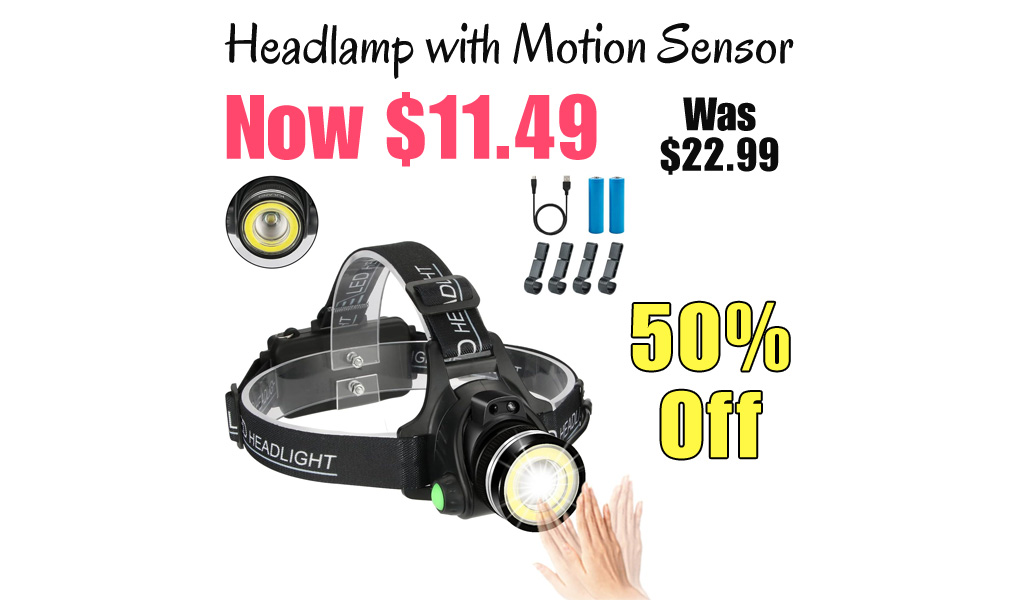 Headlamp with Motion Sensor Only $11.49 Shipped on Amazon (Regularly $22.99)