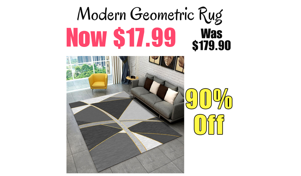 Modern Geometric Rug Only $17.99 Shipped on Amazon (Regularly $179.90)