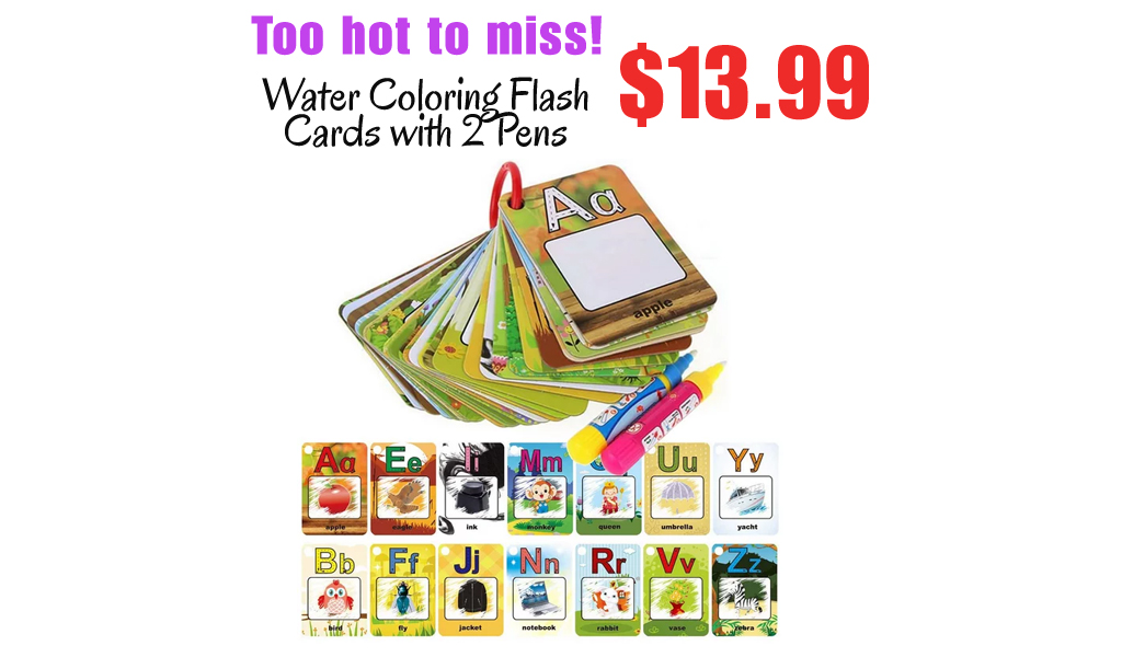 Water Coloring Flash Cards with 2 Pens Only $13.99 Shipped on Walmart