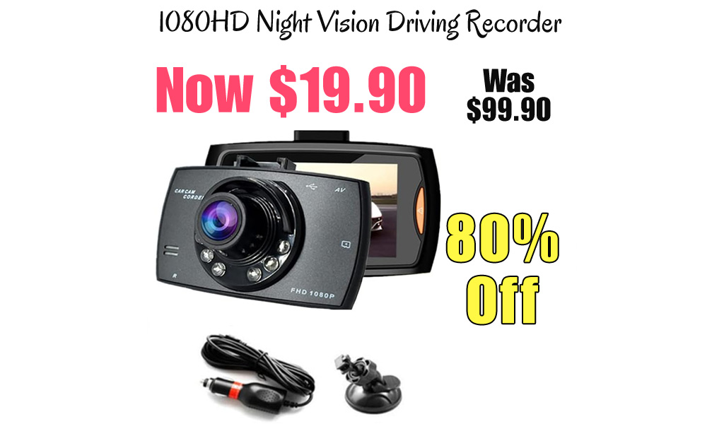 1080HD Night Vision Driving Recorder Only $19.90 Shipped on Amazon (Regularly $99.90)