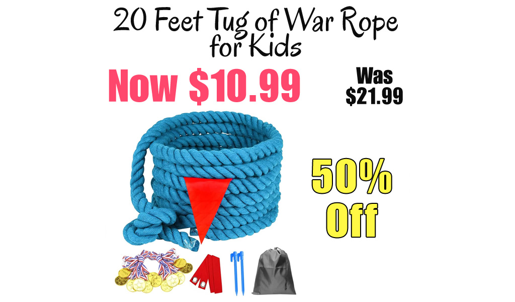 20 Feet Tug of War Rope for Kids Only $10.99 Shipped on Amazon (Regularly $21.99)