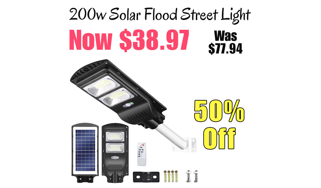 200w Solar Flood Street Light Only $38.97 Shipped on Amazon (Regularly $77.94)