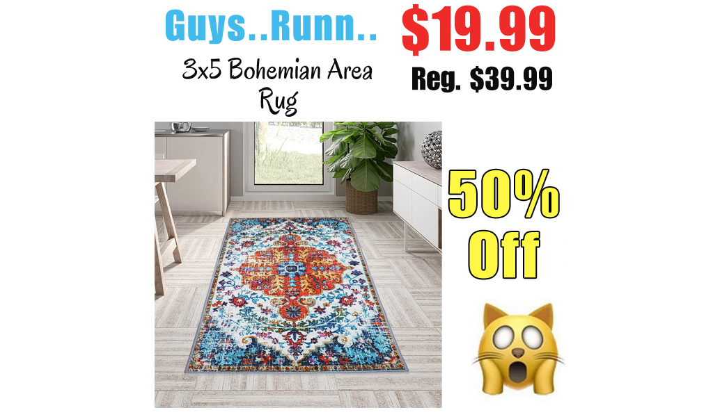 3x5 Bohemian Area Rug Only $19.99 Shipped on Amazon (Regularly $39.99)