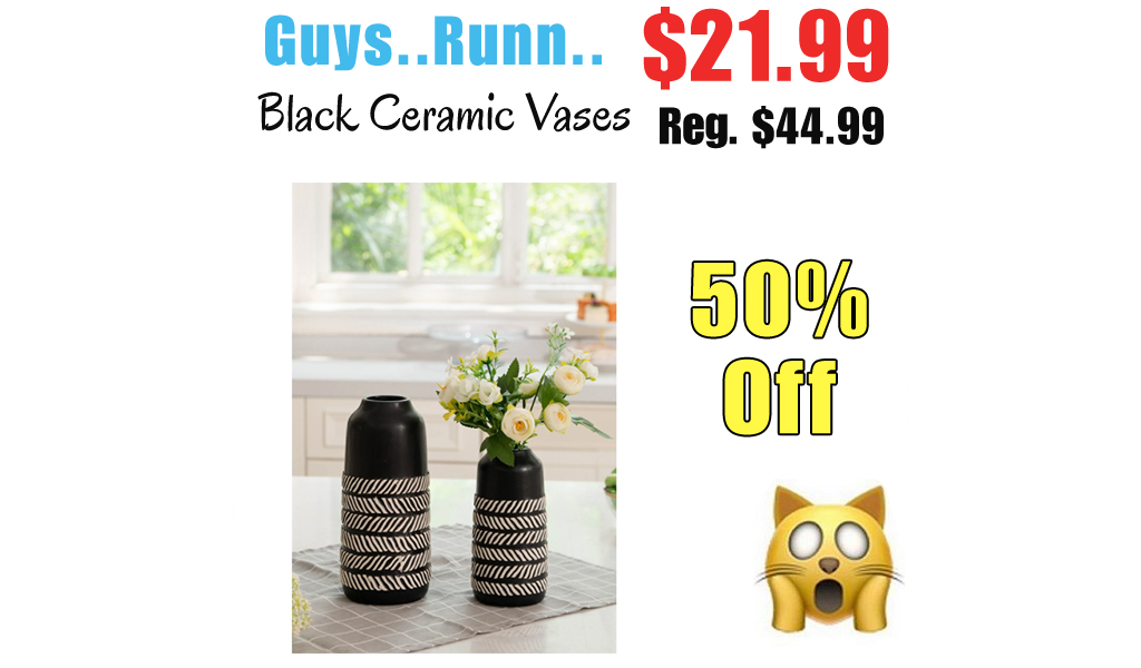 Black Ceramic Vases Only $21.99 Shipped on Walmart.com (Regularly $44.99)