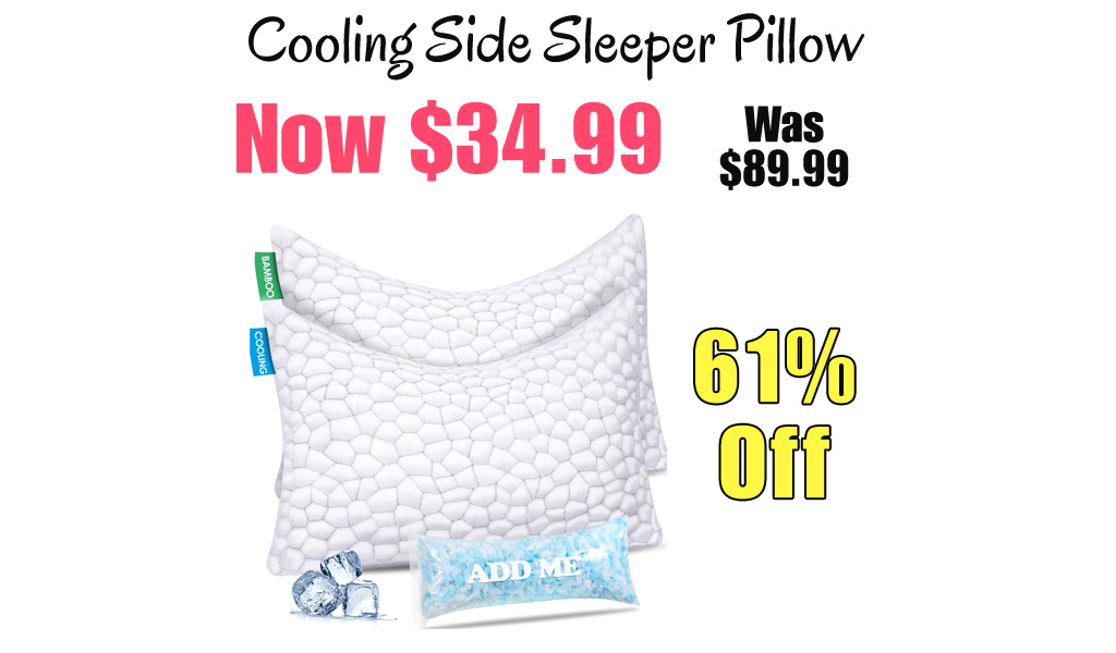 Cooling Side Sleeper Pillow Only $34.99 Shipped on Amazon (Regularly $89.99)