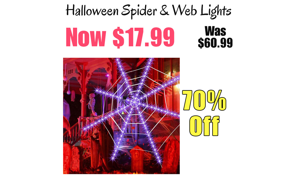 Halloween Spider & Web Lights Only $17.99 Shipped on Amazon (Regularly $60.99)