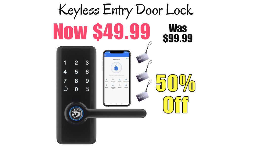 Keyless Entry Door Lock Only $49.99 Shipped on Amazon (Regularly $99.99)