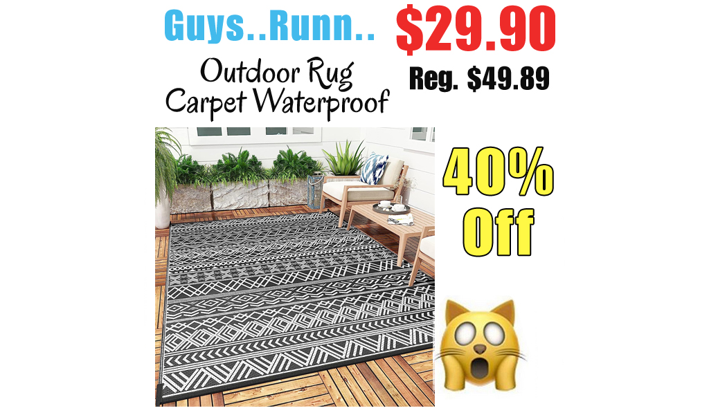 Outdoor Rug Carpet Waterproof Only $29.90 Shipped on Amazon (Regularly $49.89)