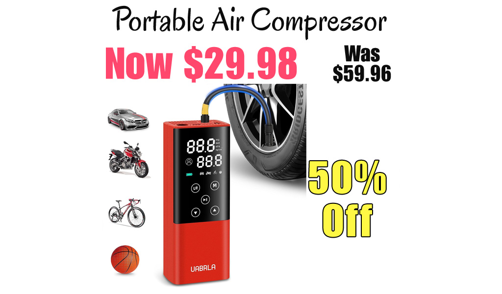 Portable Air Compressor Only $29.98 Shipped on Amazon (Regularly $59.96)