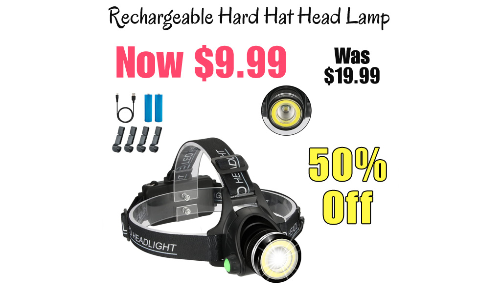 Rechargeable Hard Hat Head Lamp Only $9.99 Shipped on Amazon (Regularly $19.99)