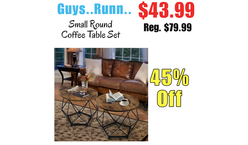 Small Round Coffee Table Set Only $43.99 Shipped on Amazon (Regularly $79.99)