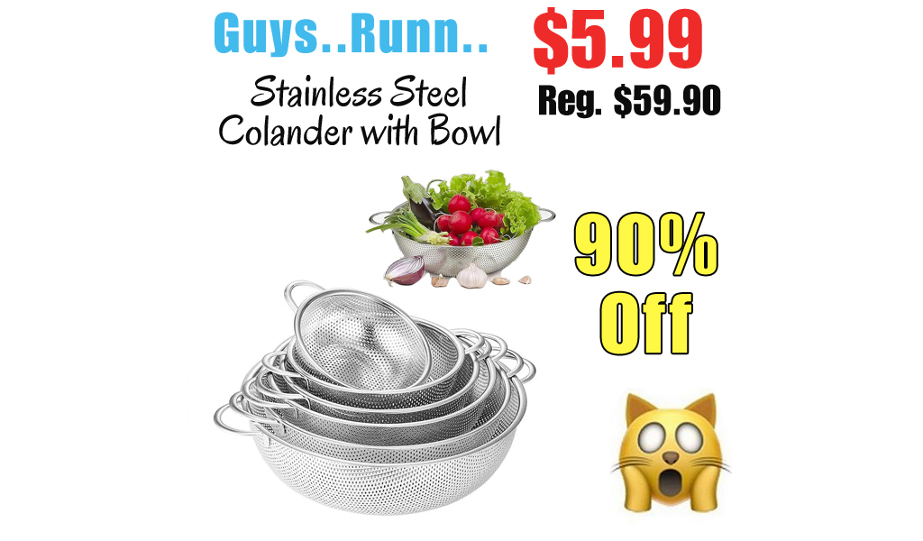 Stainless Steel Colander with Bowl Only $5.99 Shipped on Amazon (Regularly $59.90)