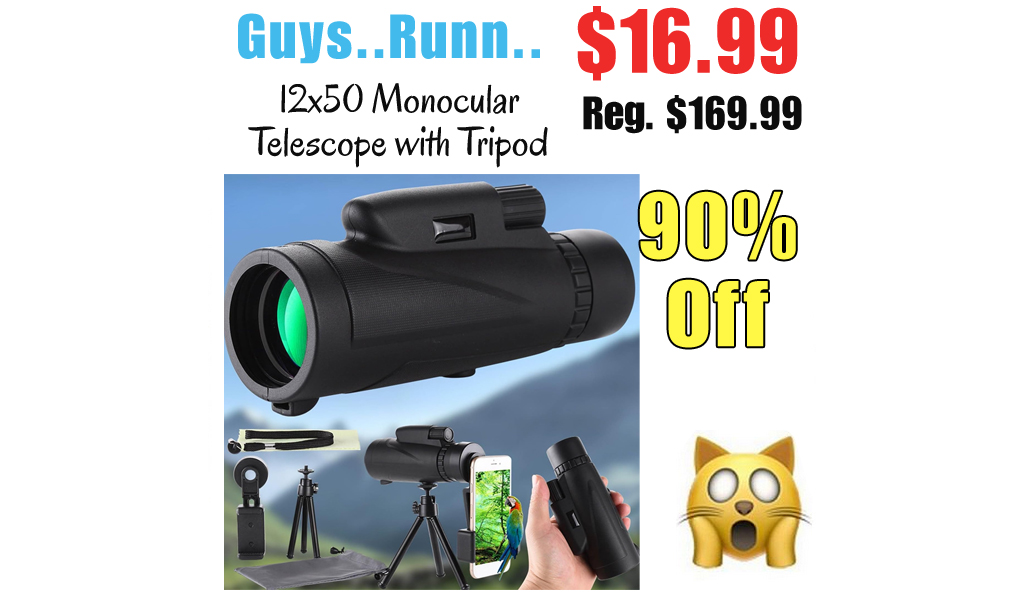 12x50 Monocular Telescope with Tripod Only $16.99 Shipped on Amazon (Regularly $169.99)