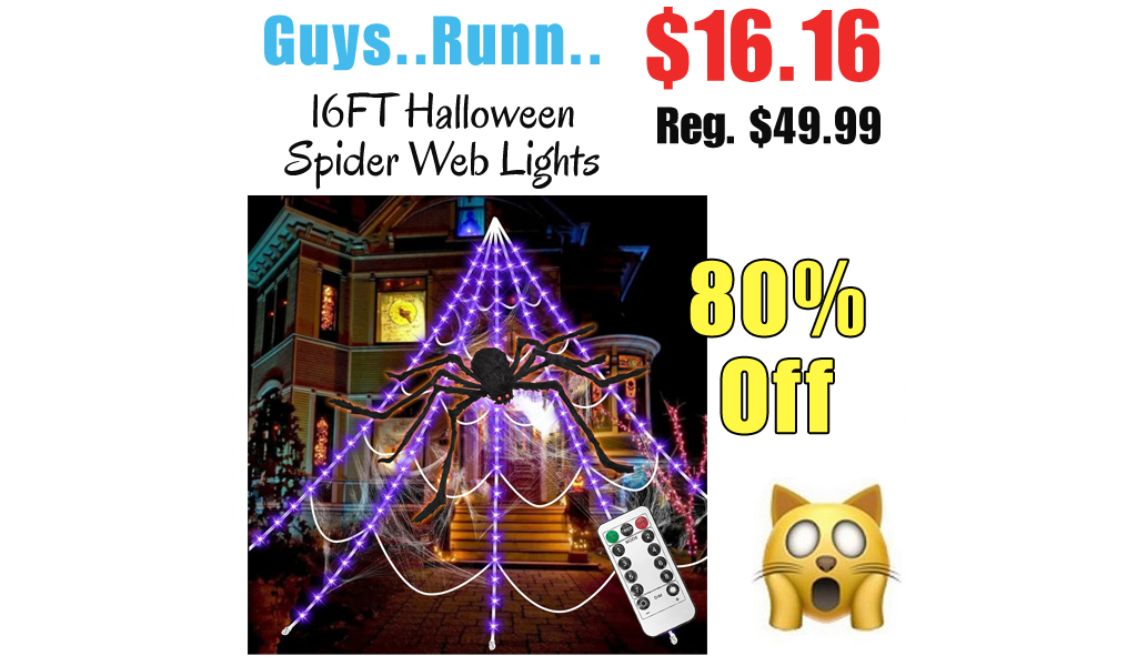 16FT Halloween Spider Web Lights Only $16.16 Shipped on Amazon (Regularly $49.99)