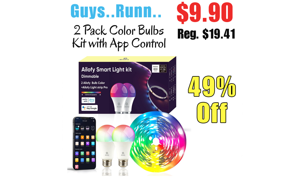 2 Pack Color Bulbs Kit with App Control Only $9.90 Shipped on Amazon (Regularly $19.41)