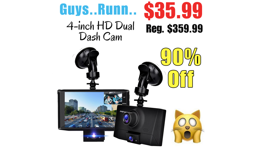 4-inch HD Dual Dash Cam Only $35.99 Shipped on Amazon (Regularly $359.99)