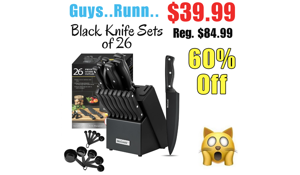 Black Knife Sets of 26 Only $39.99 Shipped on Walmart.com (Regularly $84.99)
