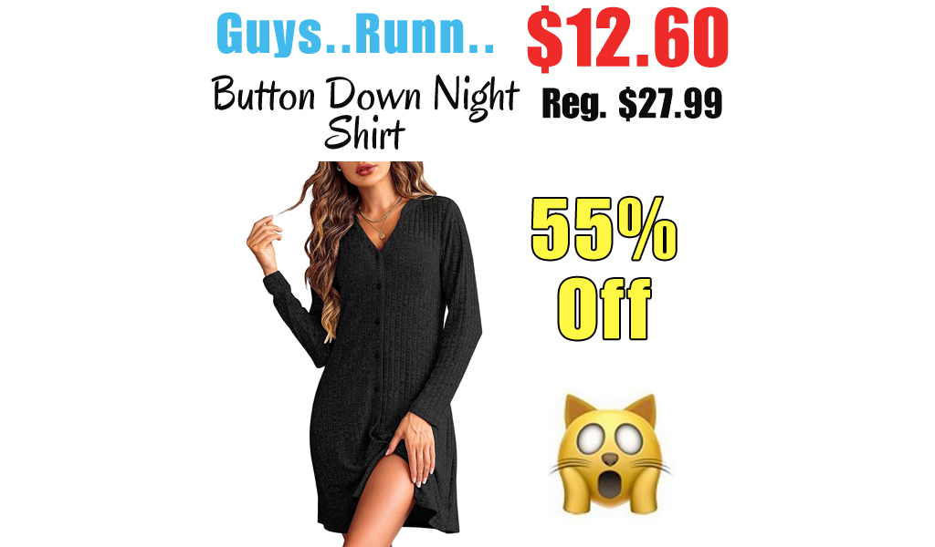 Button Down Night Shirt Only $12.60 Shipped on Amazon (Regularly $27.99)