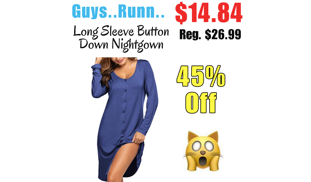 Long Sleeve Button Down Nightgown Only $14.84 Shipped on Amazon (Regularly $26.99)