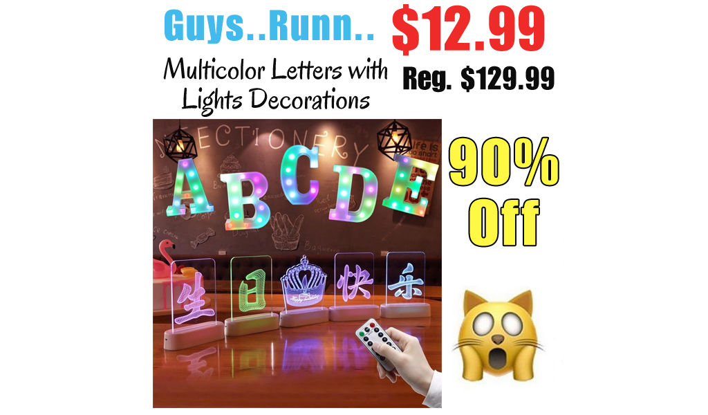 Multicolor Letters with Lights Decorations Only $12.99 Shipped on Amazon (Regularly $129.99)
