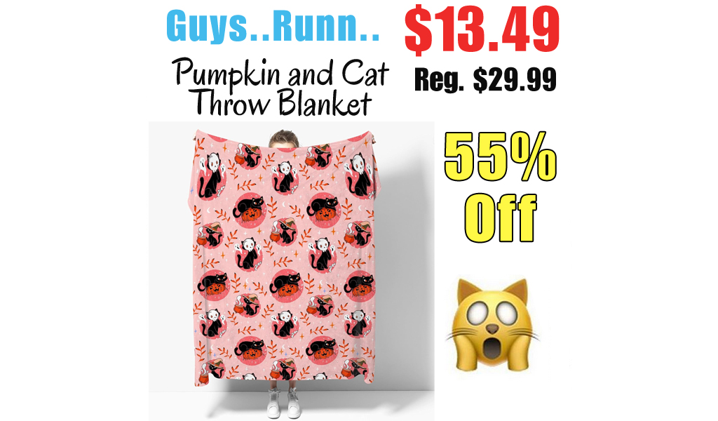 Pumpkin and Cat Throw Blanket Only $13.49 Shipped on Amazon (Regularly $29.99)