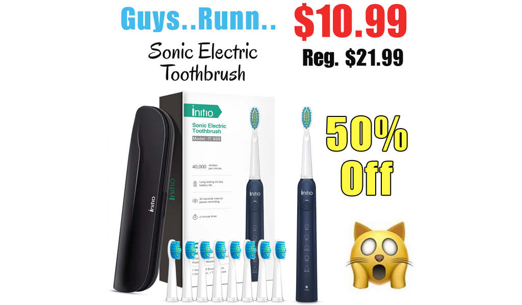 Sonic Electric Toothbrush Only $10.99 Shipped on Amazon (Regularly $21.99)