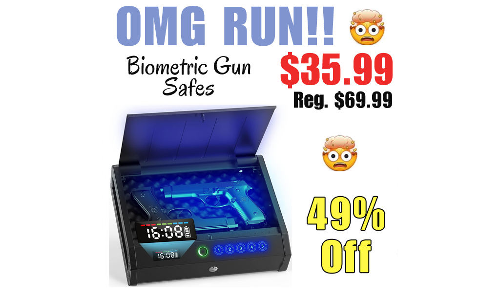 Biometric Gun Safes Only $35.99 Shipped on Amazon (Regularly $69.99)