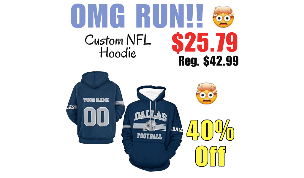 Custom NFL Hoodie Only $25.79 Shipped on Amazon (Regularly $42.99)