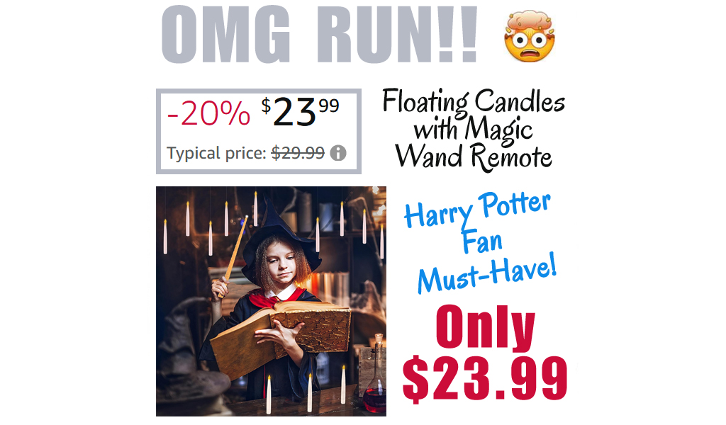 Magic Wand Floating LED Candles 12-Pack ONLY $23.99 on Amazon (Harry Potter Fan Must-Have!)