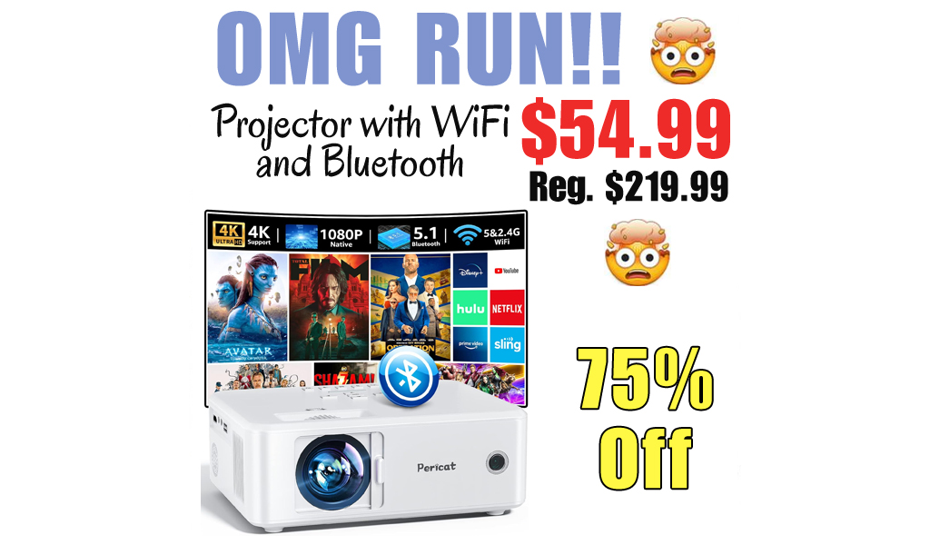 Projector with WiFi and Bluetooth Only $54.99 Shipped on Amazon (Regularly $219.99)