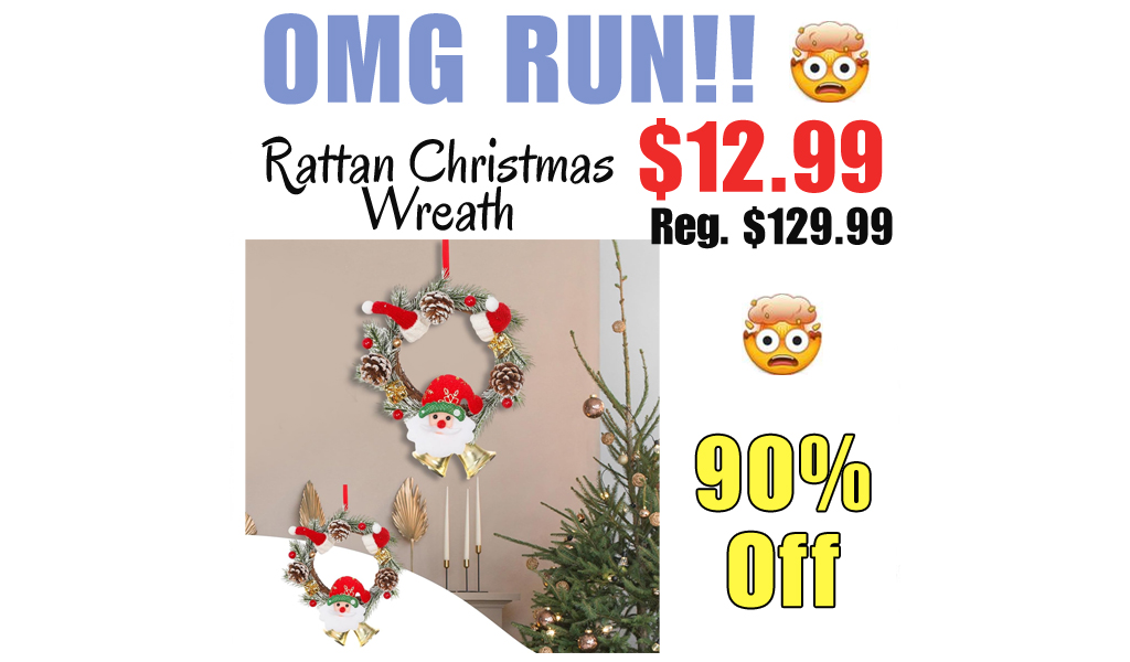 Rattan Christmas Wreath Only $12.99 Shipped on Amazon (Regularly $129.99)