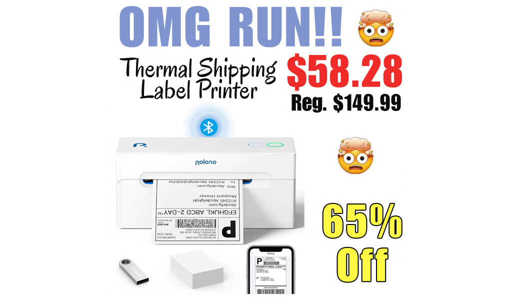Thermal Shipping Label Printer Only $58.28 Shipped on Amazon (Regularly $149.99)