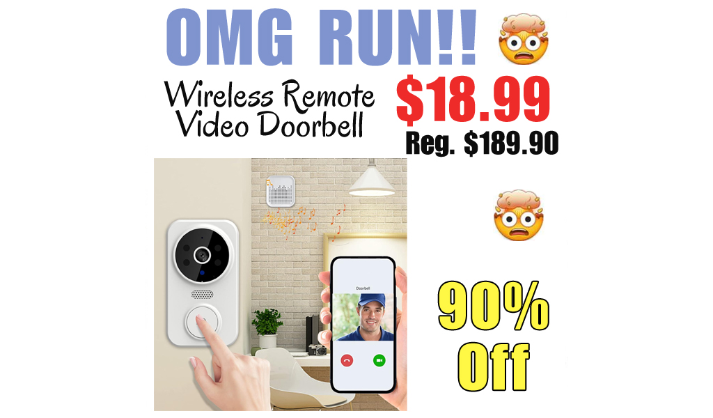Wireless Remote Video Doorbell Only $18.99 Shipped on Amazon (Regularly $189.90)