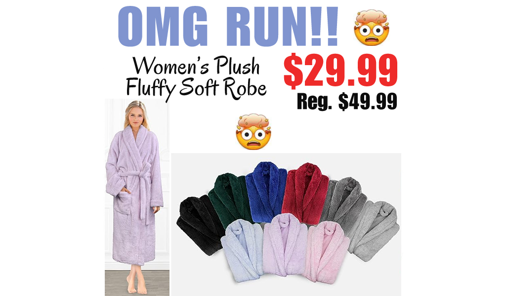 Women’s Plush Fluffy Soft Robe From $29.99 shipped (regularly $49.99)
