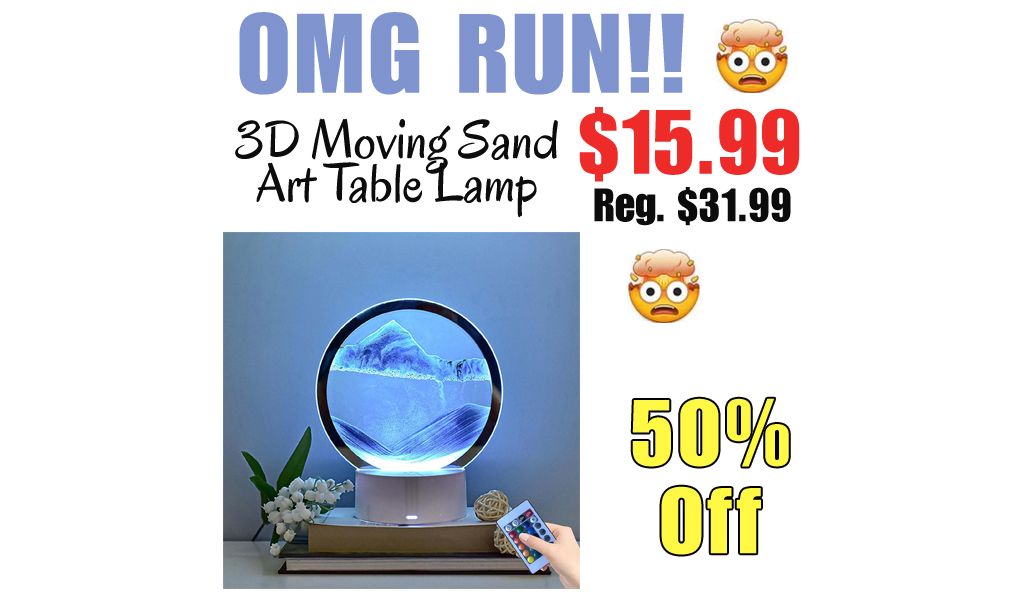 3D Moving Sand Art Table Lamp Only $15.99 Shipped on Amazon (Regularly $31.99)