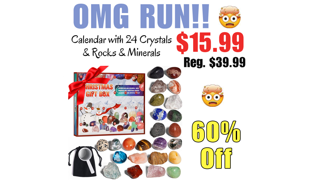 Calendar with 24 Crystals & Rocks & Minerals Only $15.99 Shipped on Amazon (Regularly $39.99)