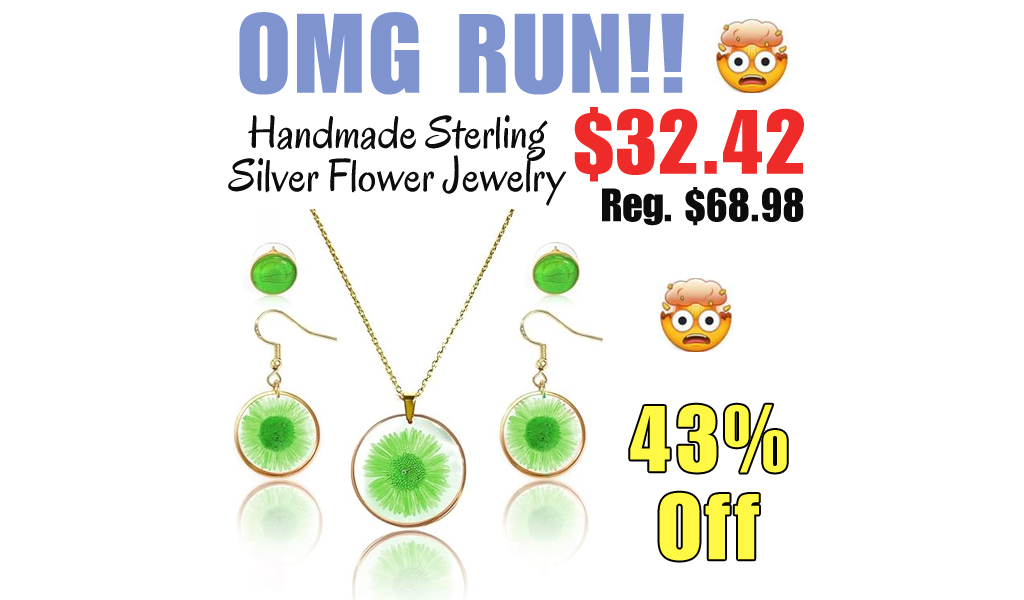 Handmade Sterling Silver Flower Jewelry Only $32.42 Shipped on Amazon (Regularly $68.98)
