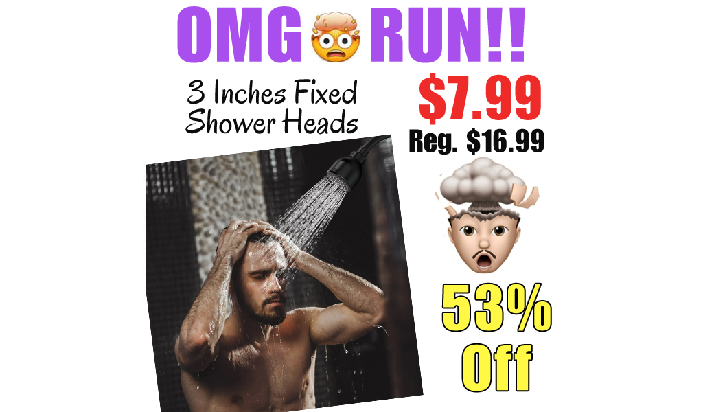 3 Inches Fixed Shower Heads Only $7.99 Shipped on Walmart.com (Regularly $16.99)