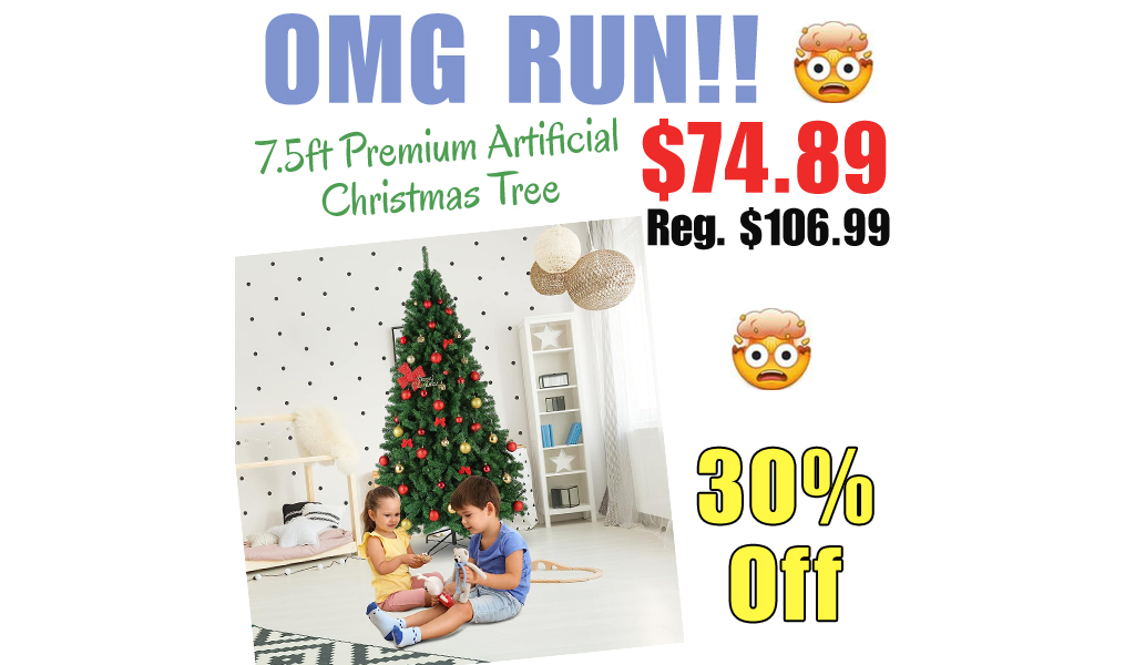 7.5ft Premium Artificial Christmas Tree Only $74.89 Shipped on Amazon (Regularly $106.99)