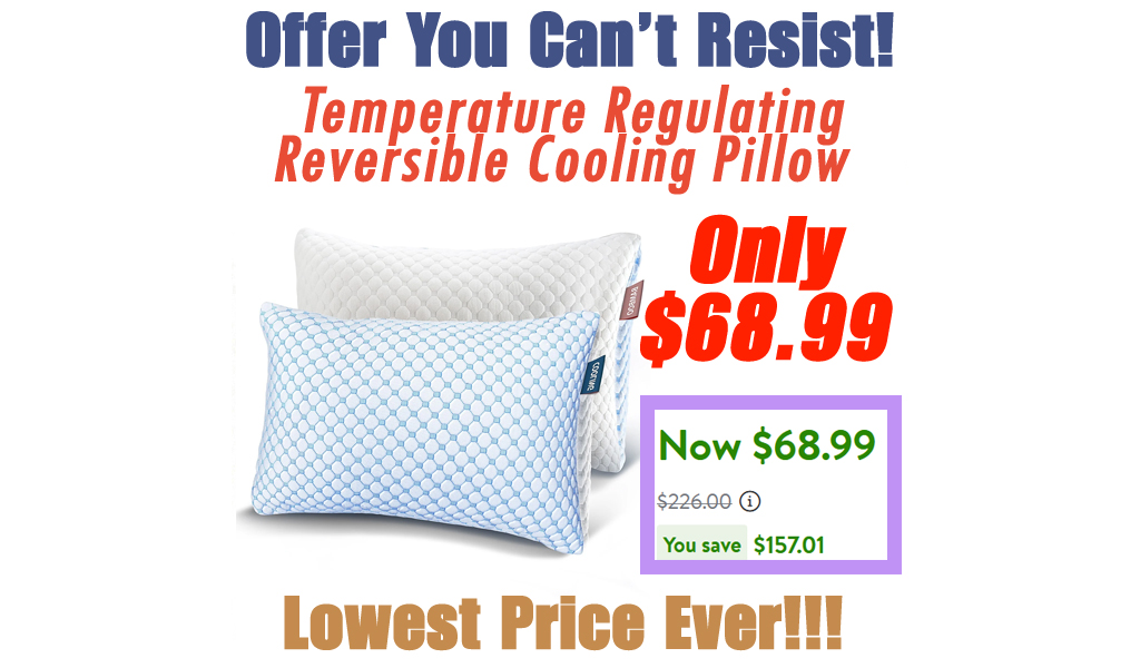 Temperature Regulating Reversible Cooling Pillow Only $68.99 Shipped on Walmart.com (Regularly $120.98)