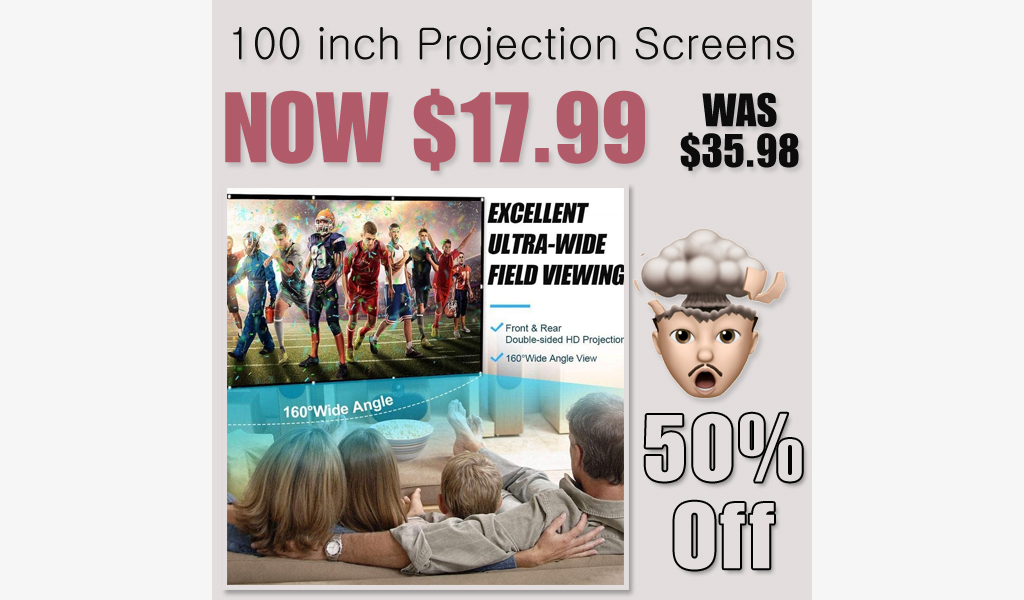 100 inch Projection Screens Only $17.99 Shipped on Amazon (Regularly $35.98)