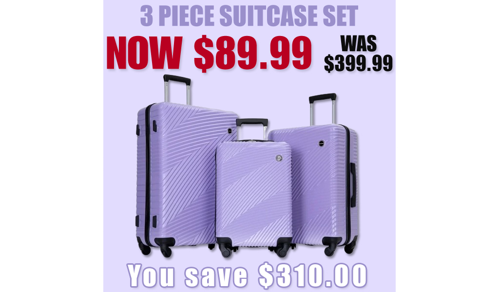 3 Piece Suitcase Set Only $89.99 Shipped on Walmart.com (Reg. $399.99)